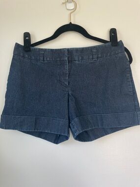 Express Dark Denim Cuffed Jean Shorts